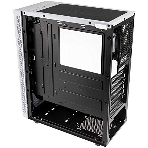Kolink Void Medium Tower PC Case - Panel Frontal con iluminación RGB - Panel Lateral de Vidrio Templado (Void RGB, Blanco)