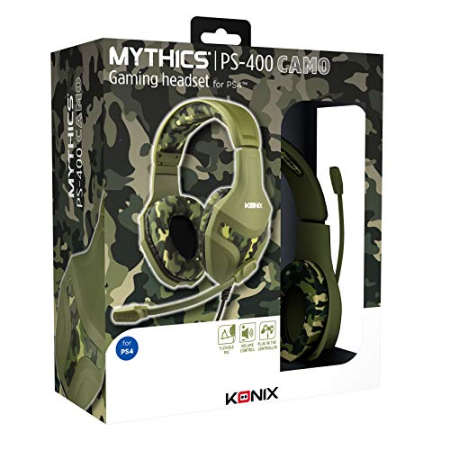 Konix - Auriculares Camuflaje para PS4