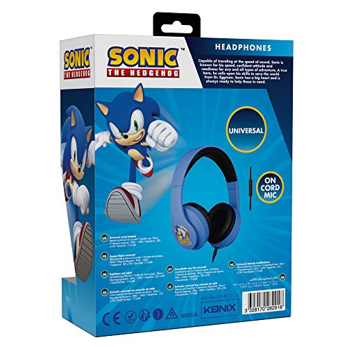 Konix Classic Sonic The Headhog - Auriculares para Nintendo Switch