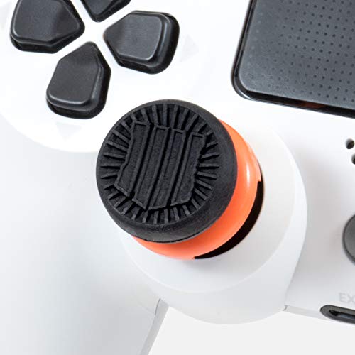 KontrolFreek Call of Duty: Black Ops 4 para mando de PlayStation 4 (PS4) y PlayStation 5 (PS5) | Performance Thumbsticks | 2 Gran Altura | Negro/Naranja