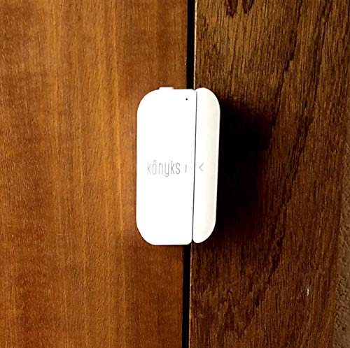 Konyks Senso, Detector de Apertura Wi-Fi, Compatible con Alexa y Google Home, notificaciones Via teléfonos Inteligentes y acciones en Otros Dispositivos