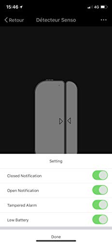 Konyks Senso, Detector de Apertura Wi-Fi, Compatible con Alexa y Google Home, notificaciones Via teléfonos Inteligentes y acciones en Otros Dispositivos