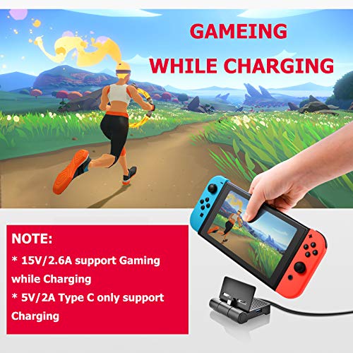 Kriogor Switch Dock,Base de Carga para Nintendo Switch,Mini Estación de Conexión para TV Plegable con Adaptador HDMI 4K, Puerto USB 3.0 y Soporte de Carga USB C PD para Switch