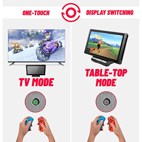 Kriogor Switch Dock,Base de Carga para Nintendo Switch,Mini Estación de Conexión para TV Plegable con Adaptador HDMI 4K, Puerto USB 3.0 y Soporte de Carga USB C PD para Switch