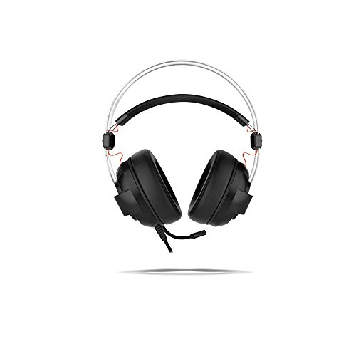 Krom Cascos Gaming KODE -NXKROMKDE - Auriculares con microfono, Sonido Envolvente 7.1, Altavoces 50mm, Diadema Ajustable, Micro Flexible, USB, Compatible PS4, PS5 y PC, Negro