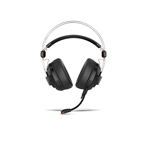 Krom Cascos Gaming KODE -NXKROMKDE - Auriculares con microfono, Sonido Envolvente 7.1, Altavoces 50mm, Diadema Ajustable, Micro Flexible, USB, Compatible PS4, PS5 y PC, Negro