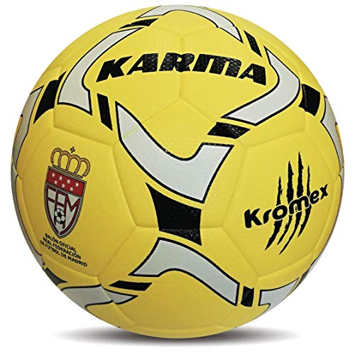 KROMEX Balón Fútbol Karma. Oficial R.F.F.M. (Amarillo, 4)