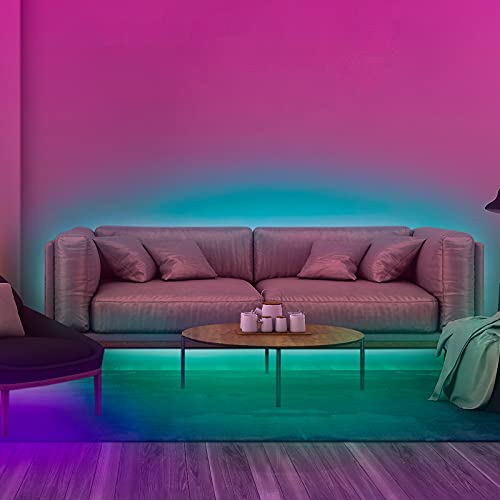 Ksipze Tiras LED 10m Luces LED RGB con Control Remoto y Fuente de Alimentación de 12V, 20 Colores y 8 Modos de Escena para la Habitación, Techo, Cocina 2 Rollos de 5m…