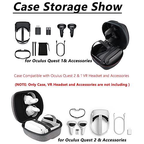 KT-CASE Oculus Quest Caja , Oculus Quest All-in-one VR Gaming Headset – 64GB&128G Bolsa de almacenamiento