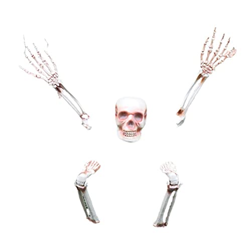 Kuashidai Decoración de Halloween Esqueleto Espeluznante Conjunto de Esqueleto de Cuerpo Completo para la Mejor Decoración de Halloween y Escena de Cementerio más Espeluznante
