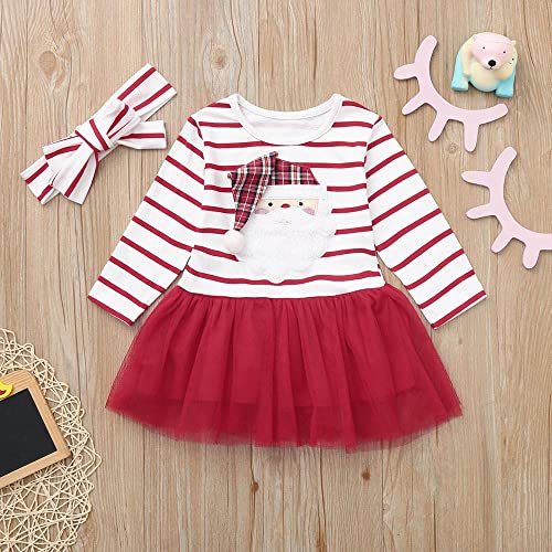 Kushuang Pelele de Navidad para bebé, Baby Girl My First Halloween Ropa de Navidad Set Mameluco+Pantalones Manga Larga Rayas Arco Recién Nacido Navidad Halloween Trajes