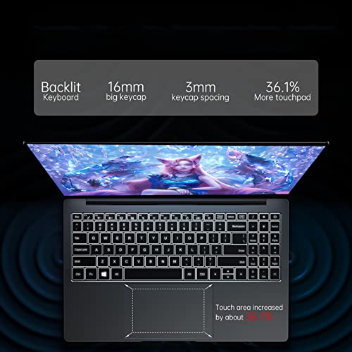 KUU A5 Ordenador Portátil, i5-11300H Procesador de Cuatro núcleos hasta 4.4 GHz CPU Laptop,15.6 pulgadas HD Pantalla IPS 16GB DDR4 RAM 512GB SSD Window 10 PRO Teclado retroiluminado de tamaño completo