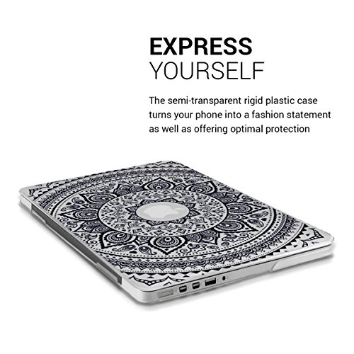 kwmobile 1x Funda Compatible con Apple MacBook Pro Retina 13" (Finales de 2012 - Mediados de 2016) - Carcasa Sol hindú en Negro/Transparente