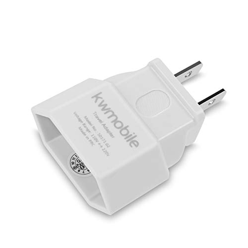 kwmobile 3X Adaptador de Viaje para EEUU - Adaptadores de Enchufe de EEUU a España y Europa - Conector USA Canadá Japón México Filipinas - Blanco