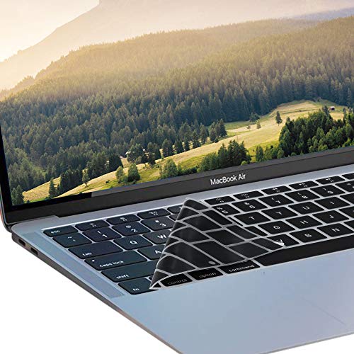 kwmobile Protector de Silicona Compatible con Teclado QWERTY (España) para Apple MacBook Air 13" 2018 2019 2020 (A1932) Negro