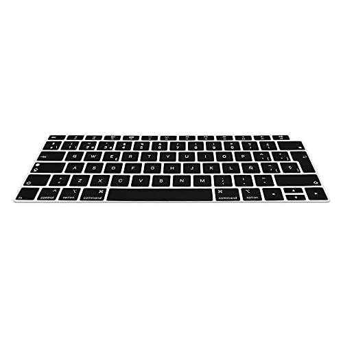 kwmobile Protector de Silicona Compatible con Teclado QWERTY (España) para Apple MacBook Air 13" 2018 2019 2020 (A1932) Negro
