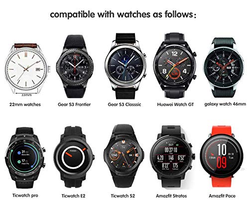 kytuwy Gear s3 Frontier Correa - 22mm Correa de Reloj Galaxy Watch 46mm Pulsera de Repuesto para Galaxy Watch 3 45mm/Gear s3 Frontier/Gear s3 Classic Smartwatch.(6packB)
