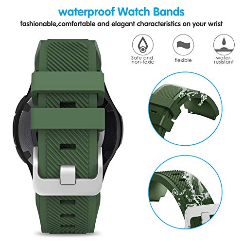 kytuwy Gear s3 Frontier Correa - 22mm Correa de Reloj Galaxy Watch 46mm Pulsera de Repuesto para Galaxy Watch 3 45mm/Gear s3 Frontier/Gear s3 Classic Smartwatch.(6packB)