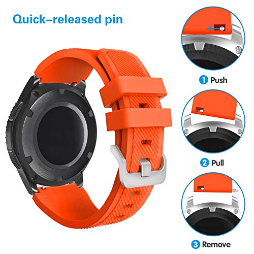 kytuwy Gear s3 Frontier Correa - 22mm Correa de Reloj Galaxy Watch 46mm Pulsera de Repuesto para Galaxy Watch 3 45mm/Gear s3 Frontier/Gear s3 Classic Smartwatch.(6packB)