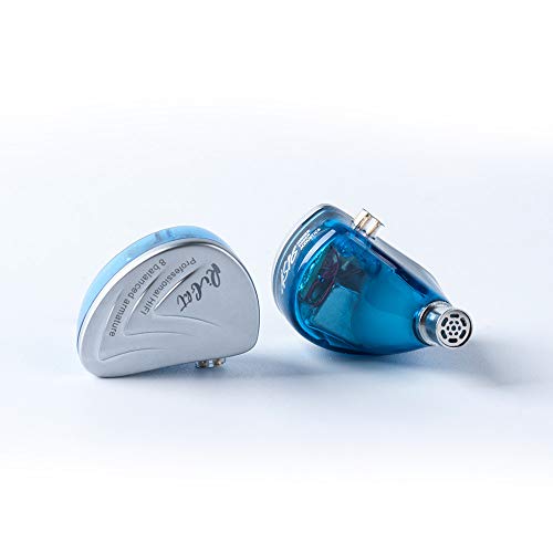 KZ AS16 Audífonos Auriculares 8equilibrado Armadure 8BA Auricular, Auriculares In Ear Monitor con 2pin Auriculares Cable Desmontable(Azul sin Mic)