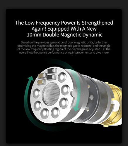 KZ ZSX Auriculares híbridos 5BA 1DD Conductor 5 equilibrados y 1 dinámico Auriculares Monitor de oído Audifonos KZ para músico Baterista(Cian no Mic)