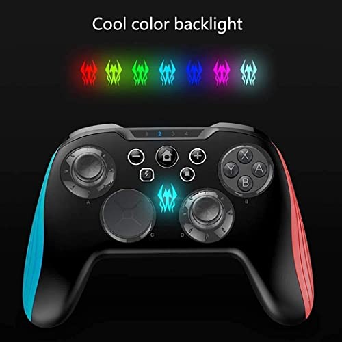 l b s Controlador de juegos Controlador inalámbrico RGB Iluminación Gamepad. Soporte para Android Xcloud Tablet TV Box PC Steam Negro