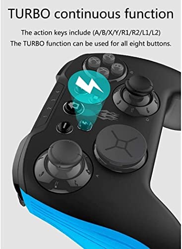 l b s Controlador de juegos Controlador inalámbrico RGB Iluminación Gamepad. Soporte para Android Xcloud Tablet TV Box PC Steam Negro