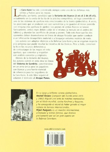 La defensa Caro-Kann : variante del avance y sistema de Gambito