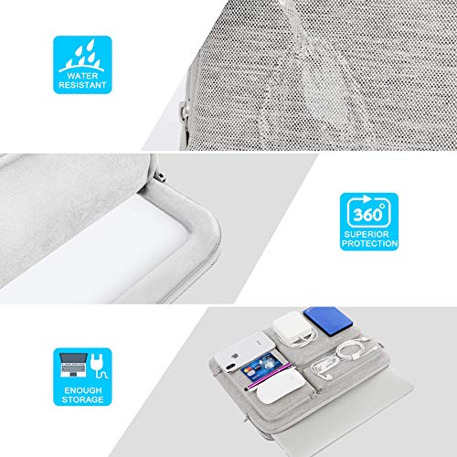 Lacdo 15,6 Pulgadas Funda Portátil Protectora de 360° para 15.6" Lenovo IdeaPad/ThinkPad, 15,6” HP 15s-fq2009ns / 250 G7 / Pavilion, Acer Aspire 5 3, 15.6" ASUS TUF Gaming Bolsa Funda Blanda, Gris