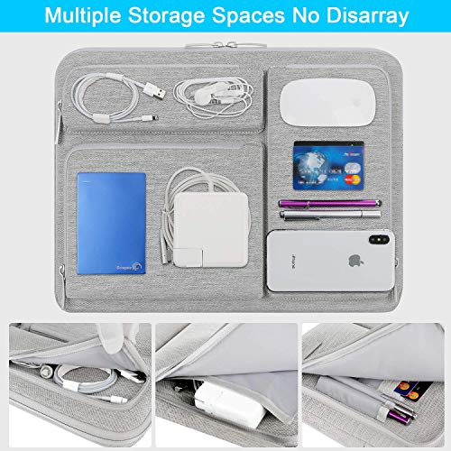 Lacdo 15,6 Pulgadas Funda Portátil Protectora de 360° para 15.6" Lenovo IdeaPad/ThinkPad, 15,6” HP 15s-fq2009ns / 250 G7 / Pavilion, Acer Aspire 5 3, 15.6" ASUS TUF Gaming Bolsa Funda Blanda, Gris