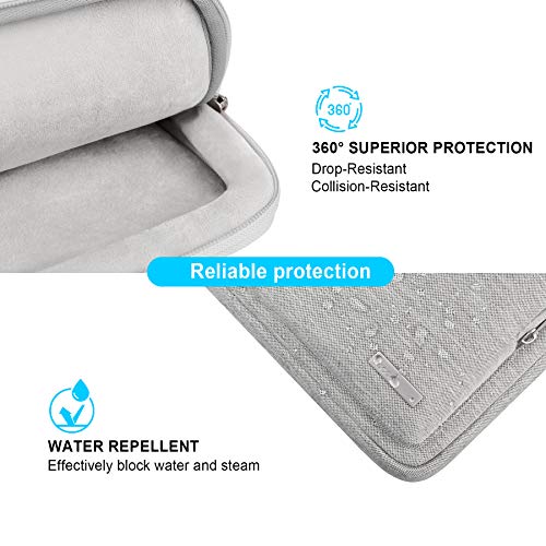 Lacdo 15.6 Pulgadas Funda Portátil Protectora de 360° para 15.6" Lenovo IdeaPad/ThinkPad, 15.6" HP Pavilion, ASUS TUF Gaming/Chromebook, Acer Aspire 3 5, DELL Samsung Notebook Bolsa Funda Blanda, Gris