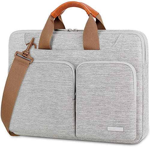 Lacdo 15.6 Pulgadas Funda Portátil Protectora de 360° para 15.6" Lenovo IdeaPad/ThinkPad, 15.6" HP Pavilion, ASUS TUF Gaming/Chromebook, Acer Aspire 3 5, DELL Samsung Notebook Bolsa Funda Blanda, Gris