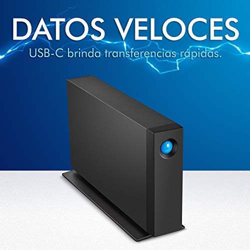 LaCie d2 Professional, 8 TB, Disco duro externo HDD de sobremesa portátil, USB-C, USB 3.0, 7200 RPM, unidades de clase empresarial, para Mac y PC, 5 años servicios Rescue (STHA8000800)