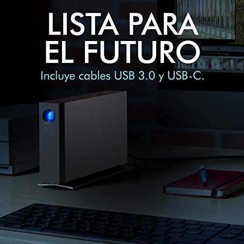 LaCie d2 Professional, 8 TB, Disco duro externo HDD de sobremesa portátil, USB-C, USB 3.0, 7200 RPM, unidades de clase empresarial, para Mac y PC, 5 años servicios Rescue (STHA8000800)