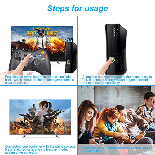 Laelr Xbox 360 Controller, USB Wired Game Controller Gamepad Ergonomic Gaming Joystick Xbox 360 Accesorios para Xbox 360 y PC