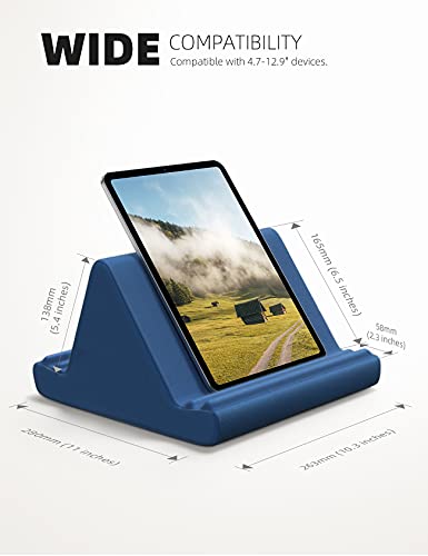 Lamicall Soporte de Almohada para Tablet - Almohada Soporte Sofá Cama para 2021 iPad Pro 9.7, 10.5, 12.9, iPad Air 2 3 4, iPad Mini 1 2 3 4, Switch, Samsung Tab, iPhone, Otras Tablets - Azul