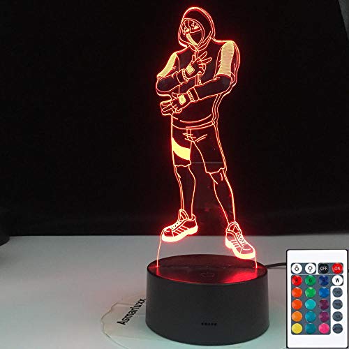 Lámpara de ilusión 3D Luz de noche LED Novedad Ikonik Modelo Aa Baterías Usb Disponible Battle Royale Niño Niña Regalo de cumpleaños de Navidad Decoración del hogar