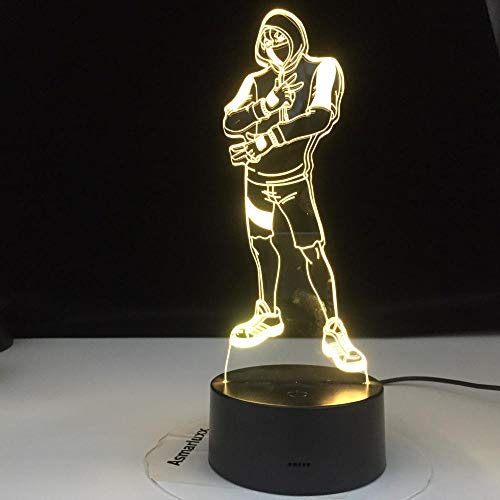 Lámpara de ilusión 3D Luz de noche LED Novedad Ikonik Modelo Aa Baterías Usb Disponible Battle Royale Niño Niña Regalo de cumpleaños de Navidad Decoración del hogar