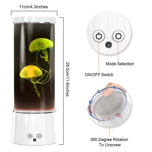 Lampara Medusa Lámpara de lava LED Fantasy Qualle Aquarium con Mando a Distancia 17 Cambio de Color, lamparas de medusas para decoración para el hogar u oficina para Niños Hombres Mujeres