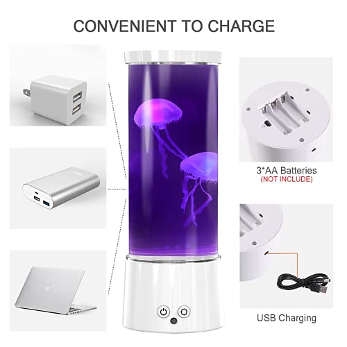 Lampara Medusa Lámpara de lava LED Fantasy Qualle Aquarium con Mando a Distancia 17 Cambio de Color, lamparas de medusas para decoración para el hogar u oficina para Niños Hombres Mujeres