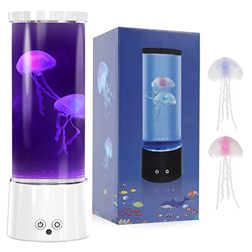 Lampara Medusa Lámpara de lava LED Fantasy Qualle Aquarium con Mando a Distancia 17 Cambio de Color, lamparas de medusas para decoración para el hogar u oficina para Niños Hombres Mujeres