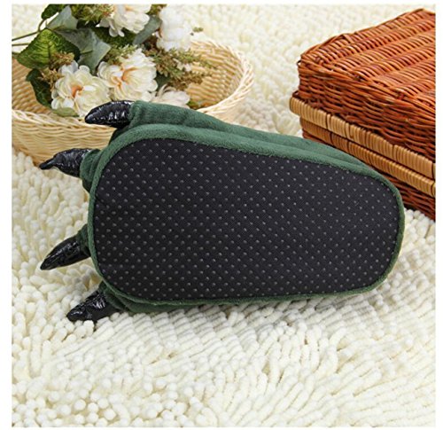 LANFIRE Zapatillas de casa de Felpa Suave Unisex Animal Disfraz de Pata de Garra (M (35-39 /EUR), Azul(Blue))