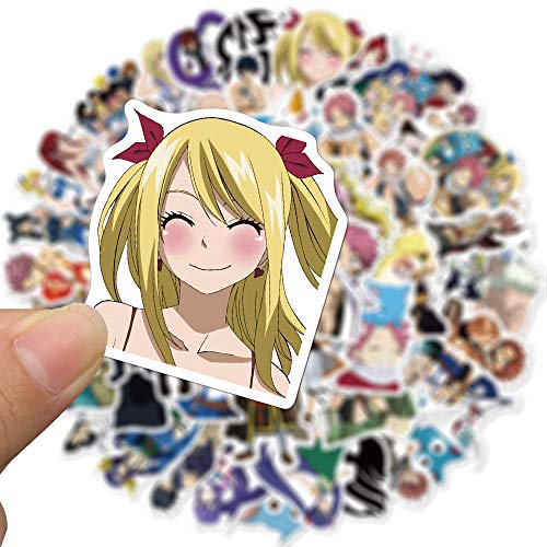 Lanseede 100 Piezas Fairy Tail Anime Pegatinas Vinilo Stickers Coche calcomanías Motocicleta Equipaje monopatín portátil