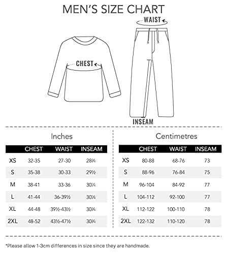 LAPASA Conjunto de Pijama Hombre Camiseta con Manga Larga y Pantalón Largo para Dormir Set de Pijama para Casa M108 S Gris+Azul Marino y Azul