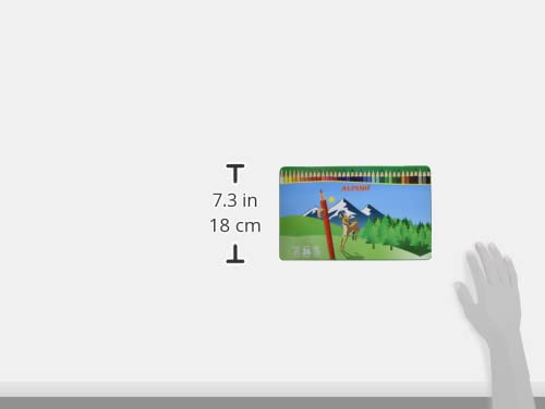 Lapices de Colores Alpino - Estuche de Lápices de Madera con 36 unidades - Lapices Profesionales para Adultos - Estuche Metálico, Forma Hexagonal, Mina Resistente 3mm, Eco Friendly, Ergonomico