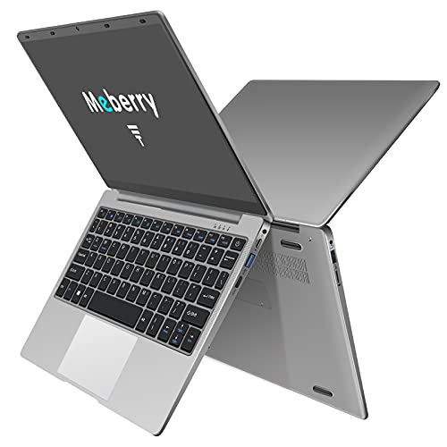 Laptop de 14.1 Pulgadas 6GB RAM 64GB SSD ROM MEBERRY Windows 10 Laptop PC Laptop con 128GB Ampliable | HDMI Bluetooth 4.0 | Aux 3,5 mm | USB 3.0/2.0, Gris