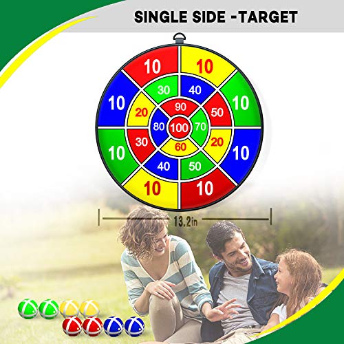 Lbsel Tema de fiesta de Navidad Juego para niños Dart Board con 8 bolas Juegos de mesa para niños Toy-Safe Dart Game-regalo para niños elección de juego interior al aire libre-13.2 Inches (33.5cm)