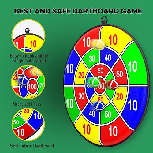 Lbsel Tema de fiesta de Navidad Juego para niños Dart Board con 8 bolas Juegos de mesa para niños Toy-Safe Dart Game-regalo para niños elección de juego interior al aire libre-13.2 Inches (33.5cm)