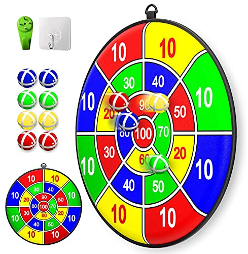 Lbsel Tema de fiesta de Navidad Juego para niños Dart Board con 8 bolas Juegos de mesa para niños Toy-Safe Dart Game-regalo para niños elección de juego interior al aire libre-13.2 Inches (33.5cm)