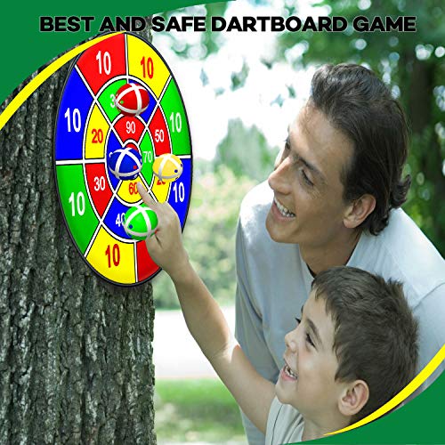 Lbsel Tema de fiesta de Navidad Juego para niños Dart Board con 8 bolas Juegos de mesa para niños Toy-Safe Dart Game-regalo para niños elección de juego interior al aire libre-13.2 Inches (33.5cm)